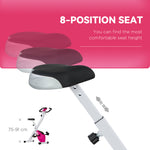 Folding Exercise Bike With 8-level Magnetic Resistance | Pink