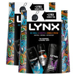 Shower Level Up Ice Chill, Excite,jungle Fresh Gift Set W/ Shower Tool, 2pk