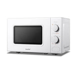 700w Countertop Microwave Oven, 20l Compact Microwave With Dual Control Knobs | White