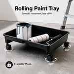 Paint Roller Set 5-wheel Tray Extendable Pole For Walls 13pcs