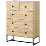 Chest Of 5 Drawers Storage Unit Anti Tip & Top
