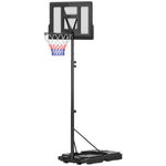 Adjustable Basketball Hoop, Weighted Base | Black