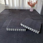 12pcs Interlocking Foam Play Mats For Kids – Soft, 30cm X 30cm Puzzle Floor Tiles | Black