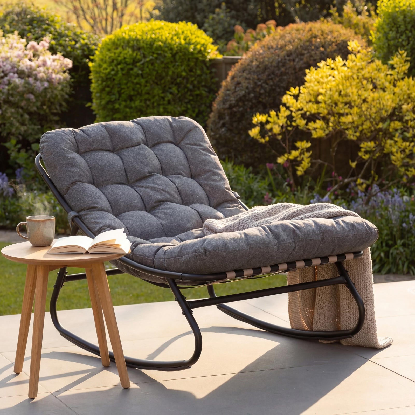 Solace Outdoor Rocking Chair | One Size | Dark Grey