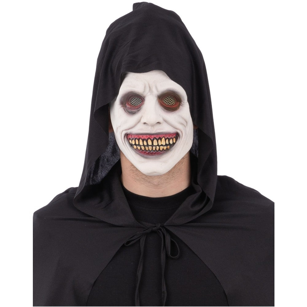 White Eyed Smiling Demon Latex Mask