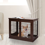 Indoor Cat Box Furniture W/ Scratch Magnetic Door | Brown