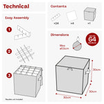 Xmas Decoration Storage Box 64 Slot With Padded Dividers