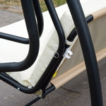3 Seater Swing Chair For Outdoor W/ Adjustable Canopy | Cream
