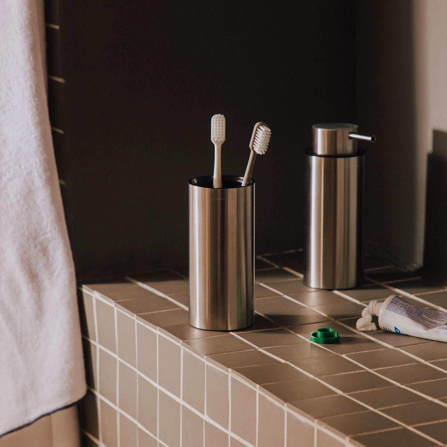 Free Standing Toothbrush Holder Matt Black Logic
