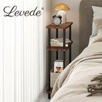 Levede Slim Side Table 3 Tier Narrow Sofa End Table Bedside Storage Stand