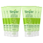 6 X 50ml Kind To Skin Soap Free Refreshing Facial Gel Wash | Set of 6 | White