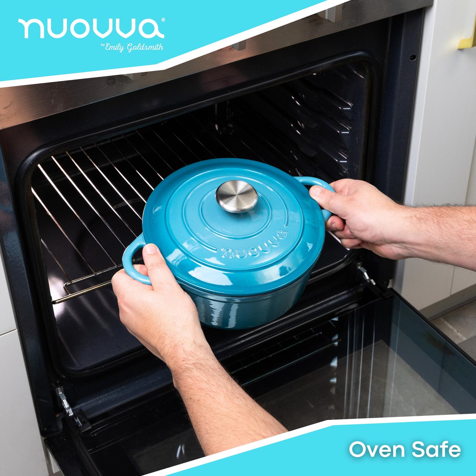 Cast Iron Dutch Oven Casserole Pot With Lid - 20cm (2l)  | Blue