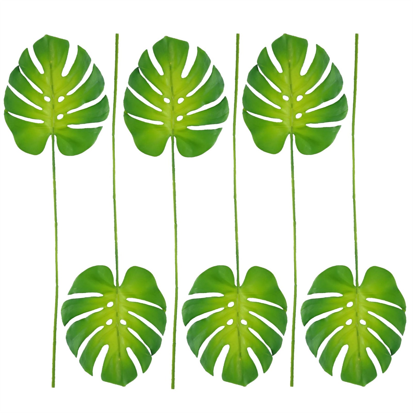 Pack Of 6 X 55cm Single Artificial Monstera