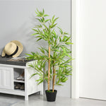 Set Of 2 120cm Artificial Bamboo Trees Plant With Pot