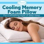 Cooling Memory Foam Pillow 70x45cm Adjustable Orthopaedic Support Washable Cover | Set-of-1 | White
