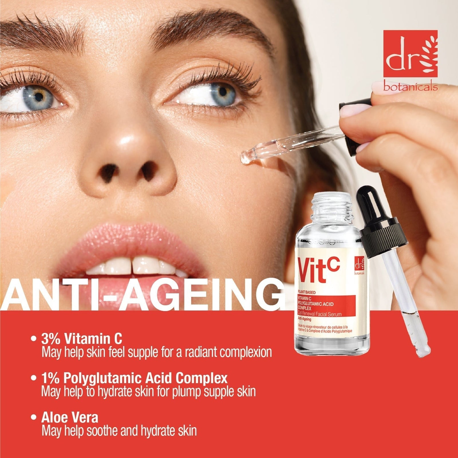 Vitamin C 3%, Polyglutamic Acid Complex Facial Serum 30ml