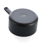 KitchenAid Cookware Coloured Aluminium Saucepan With Lid, 16cm, Pfas Free, Matt Black