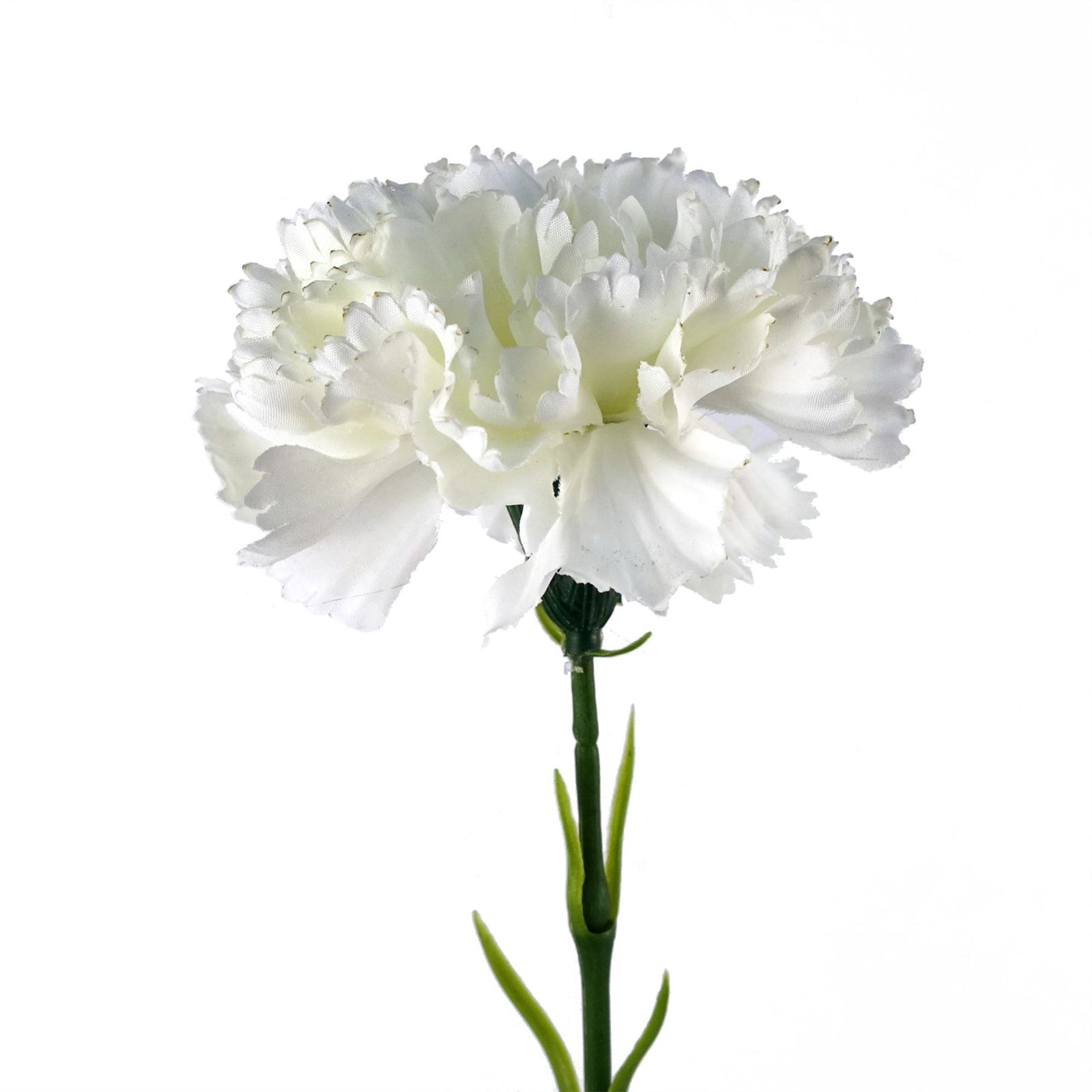 12 X White Carnation Artificial Flowers