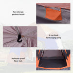4 Person Pop Up Tent Camping Festival Hiking Shelter Family | Orange