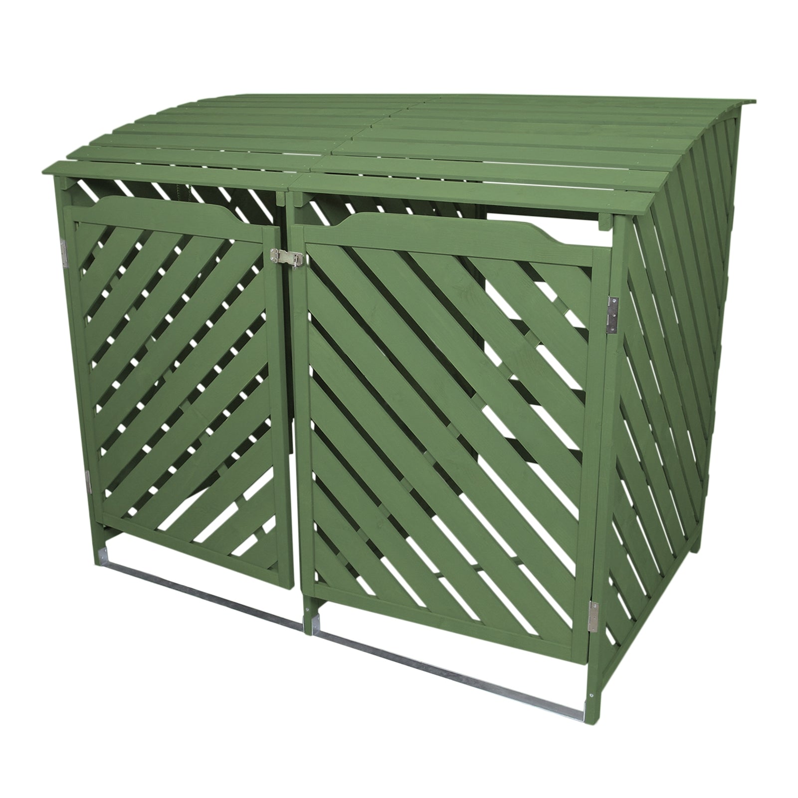 Double Wheelie Bin Storage | Green