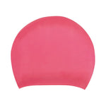 Unisex Adult Long Hair Silicone Swim Cap | One Size | Pink