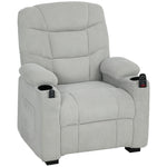 Electric Massage Recliner Armchair With Heat, Reclining Chair | Grey