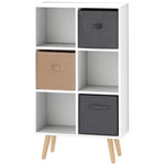 Freestanding 4 Cube Storage Cabinet With 2 Drawers