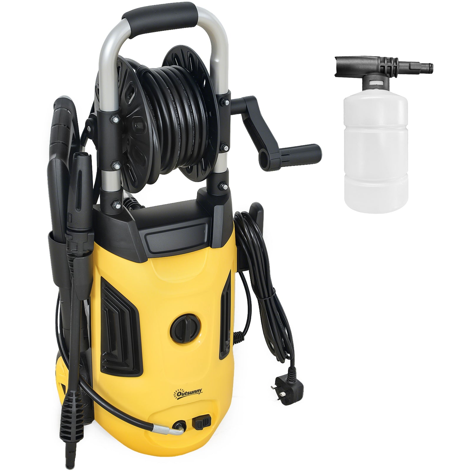 1800w Pressure Washer W/ Reel | Yellow