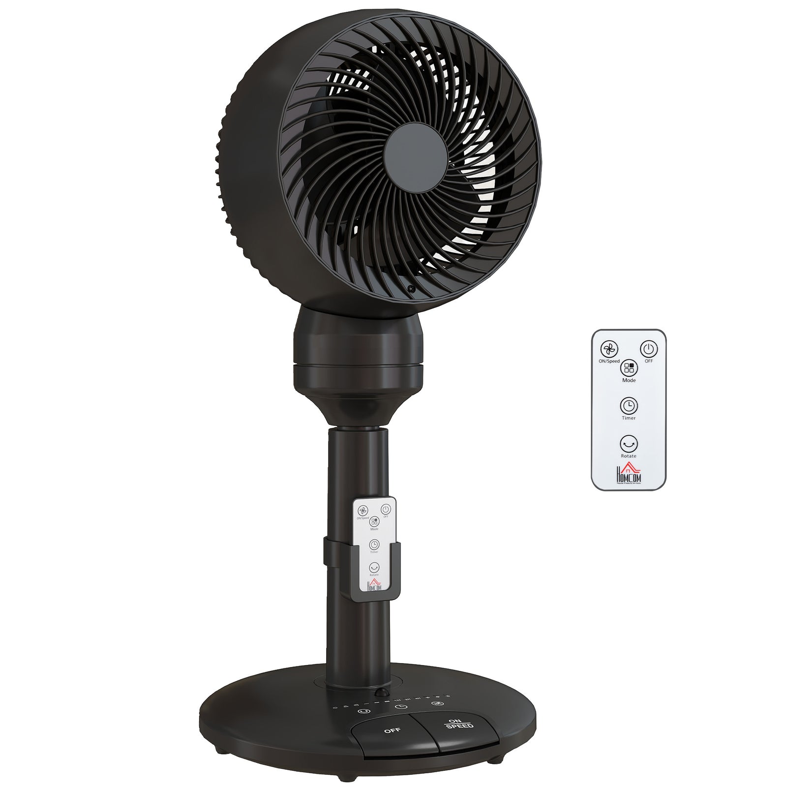 9" Pedestal Cooling Fan With Adjustable Speed And Mode | Black