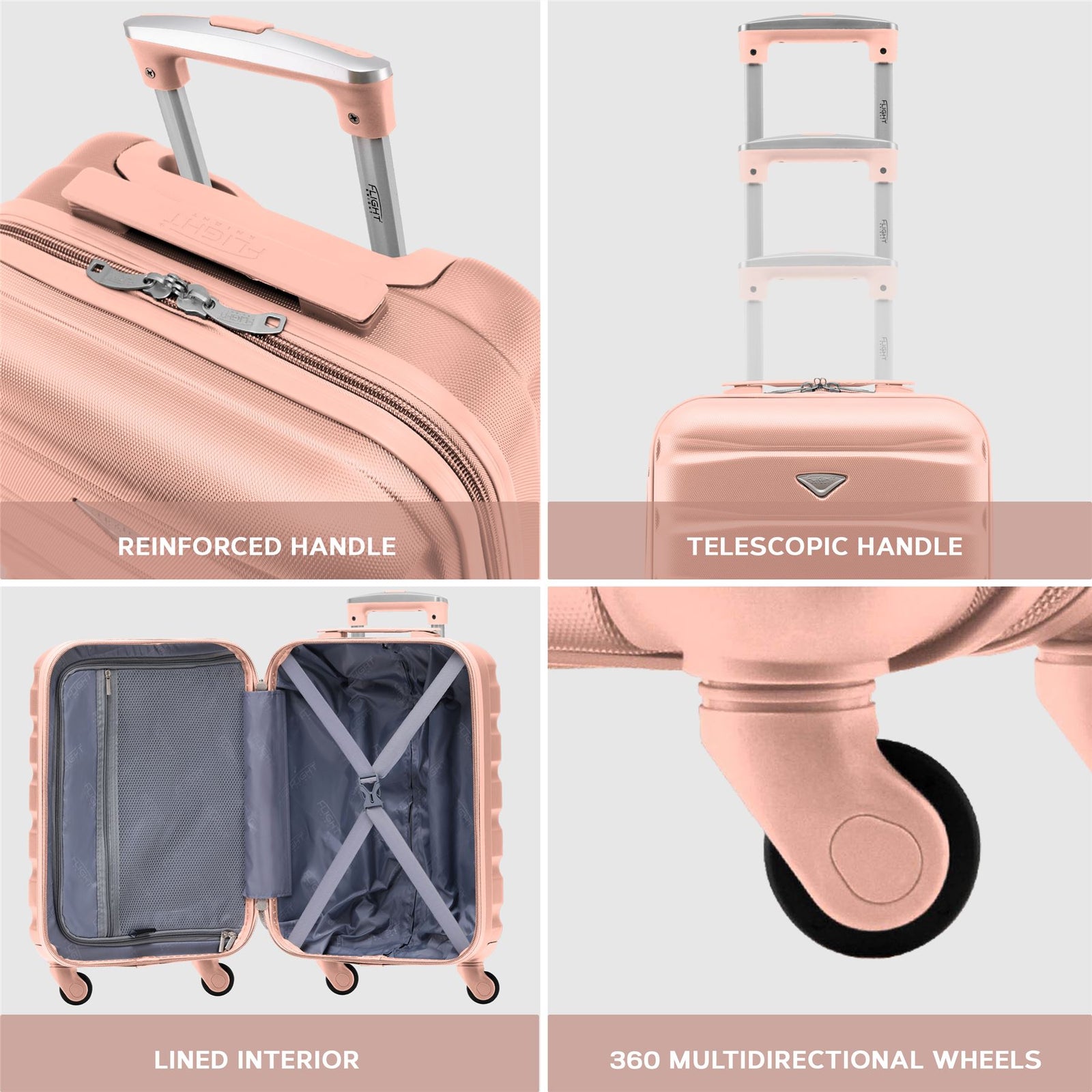 29" Large Suitcase Check-in Hold Luggage Hard Shell 4 Wheels Tsa Lock | Large | Rose