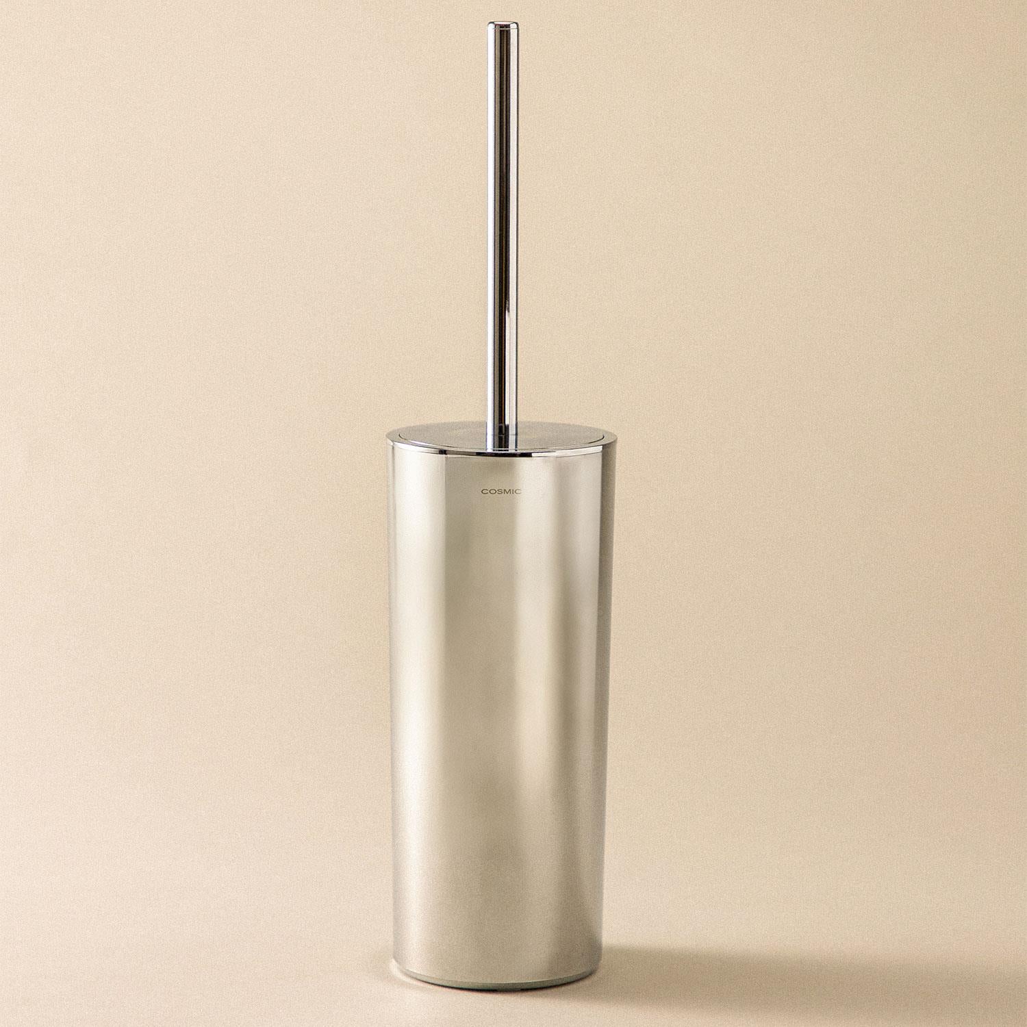 Toilet Brush Holder Gloss Chrome Free Standing Essentials Collection