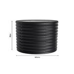 80cm Dia X 40cm/80cm H Outdoor Round Metal Raised Garden Bed Outdoor Planter Box | Large | Anthracite