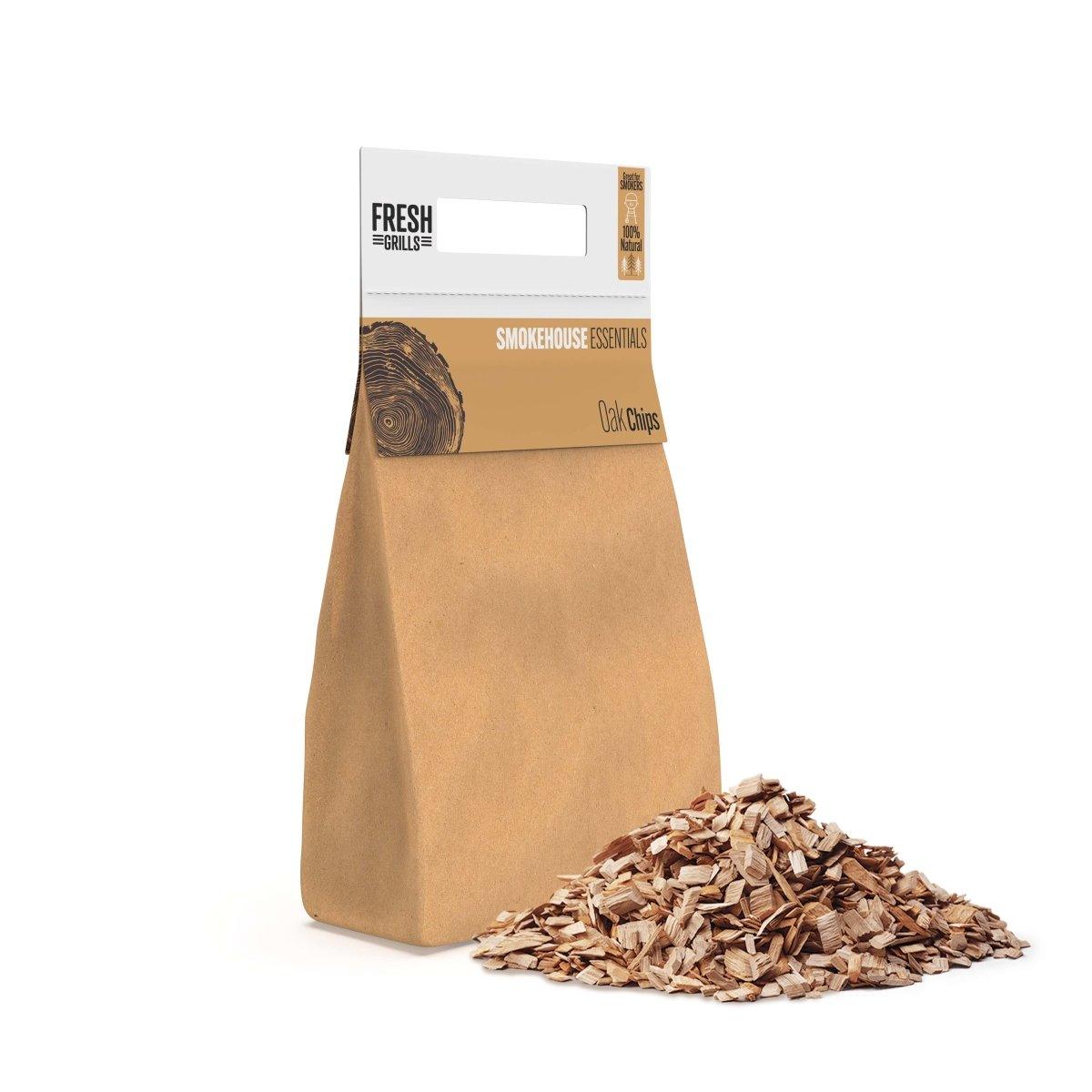 Wood Chips Bbq Grill Wood Fired Pizza Oven Kamado Smokers Hickory | 0.7kg | Brown