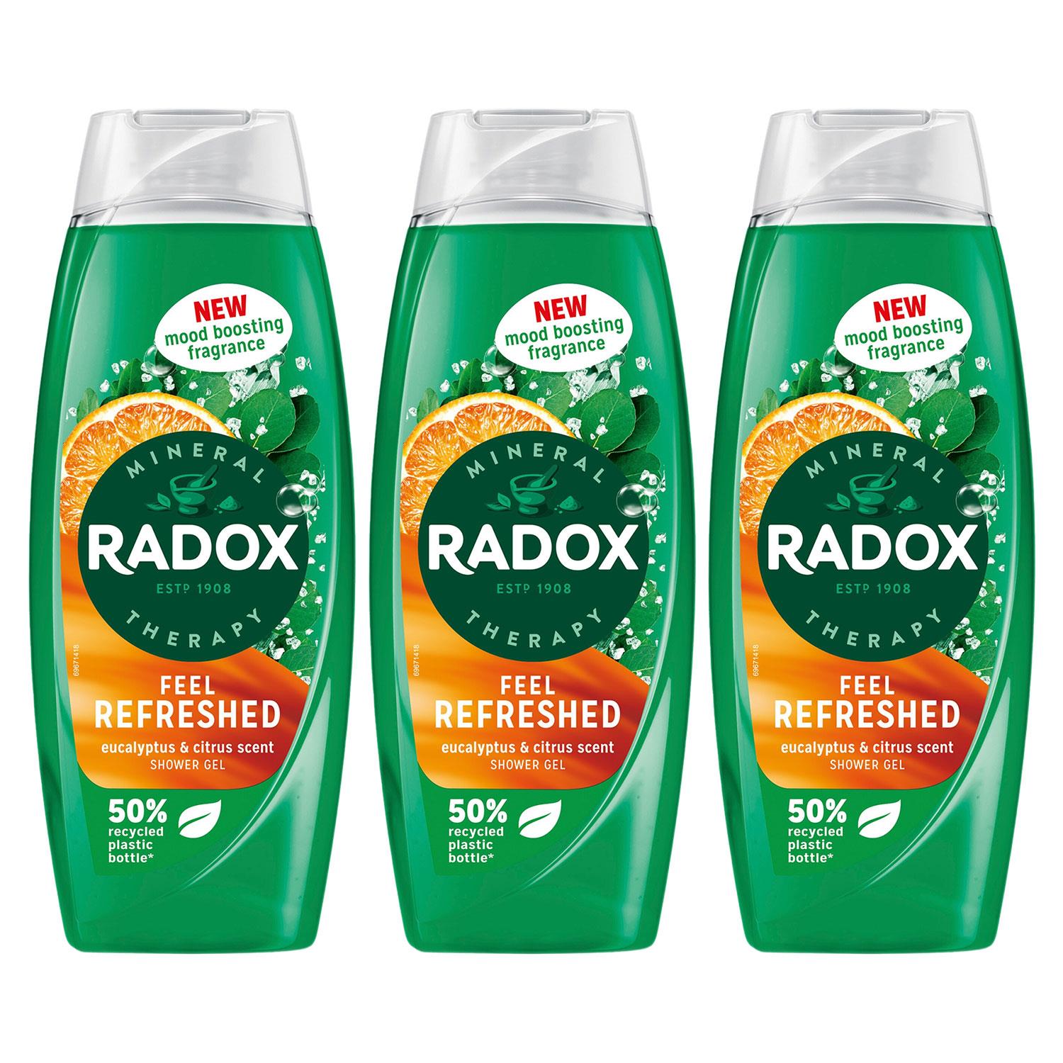 Shower Gel Feel Refreshed With Eucalyptus & Citrus Scent - 450 Ml, 3pk | 3 | Green