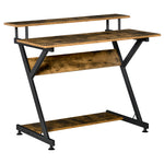 Home Office Desk With Storage, Gaming Table, Brown | Medium | Brown