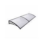 Window Door Awning Canopy With Brackets | Large | Black