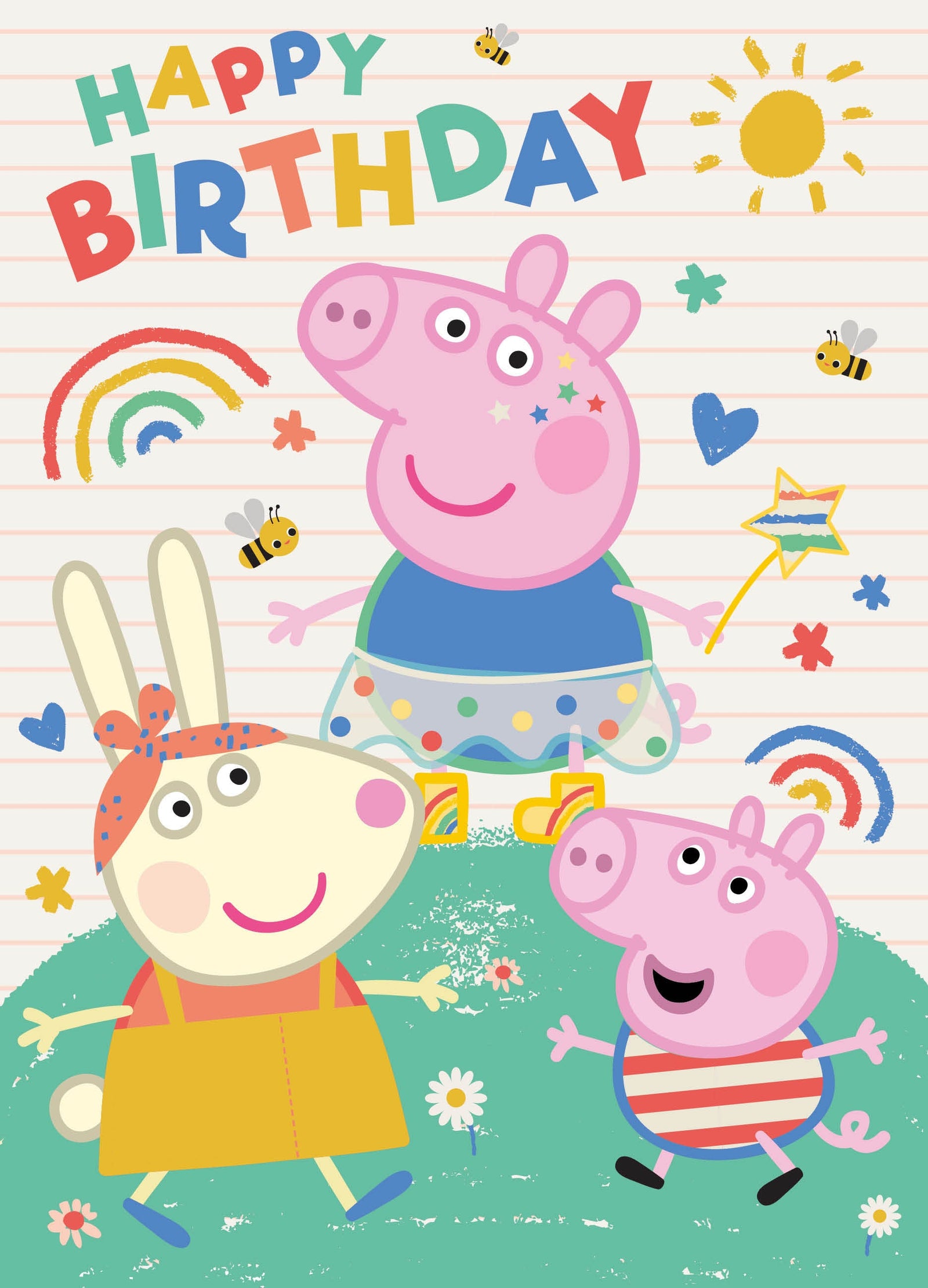 Peppa Pig Sound Birthday Card Official Product