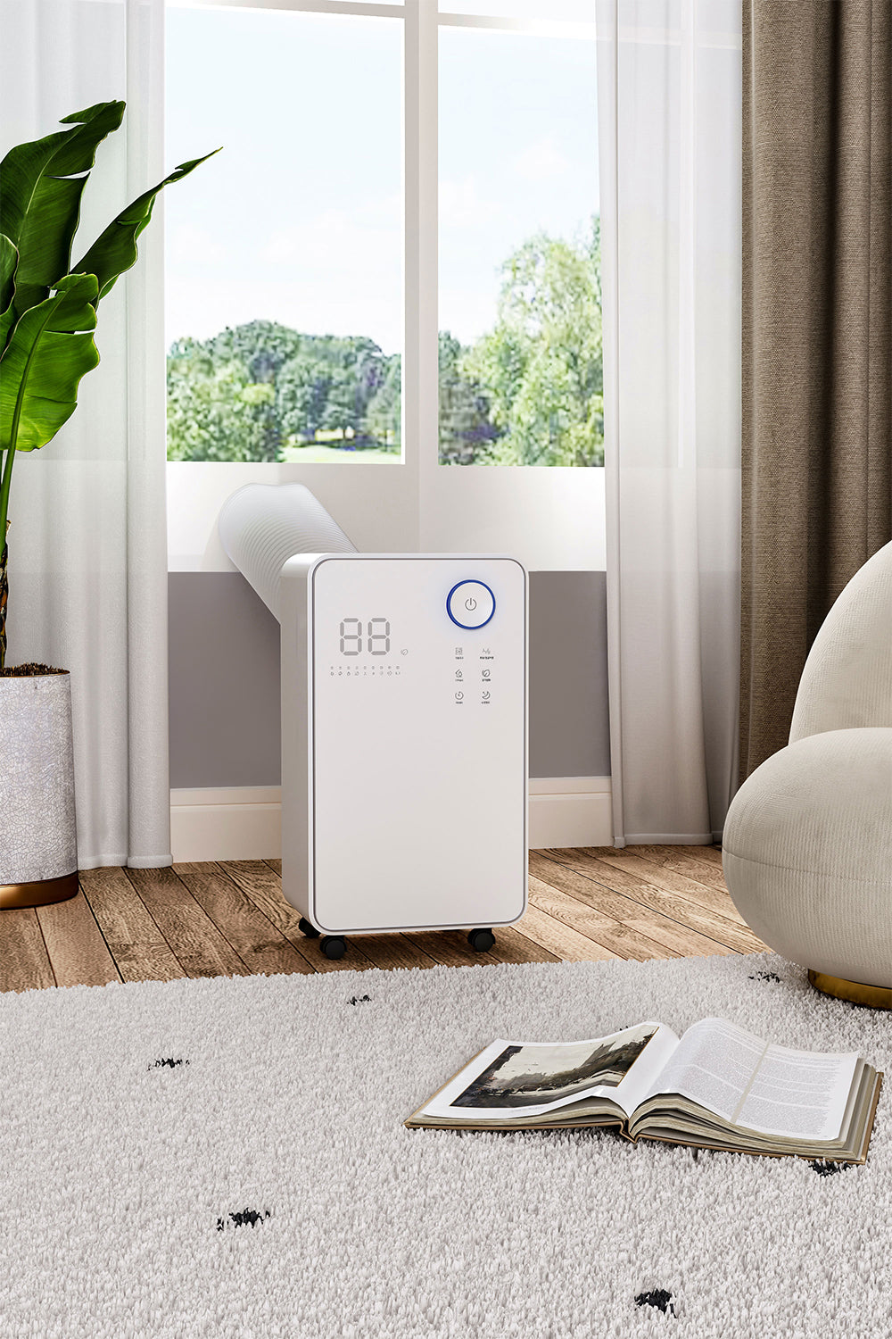 16l/day Smart Dehumidifier With Wi-fi Control, 2l Tank & Timer – Quiet Operation, Led Display,with Wheels Design