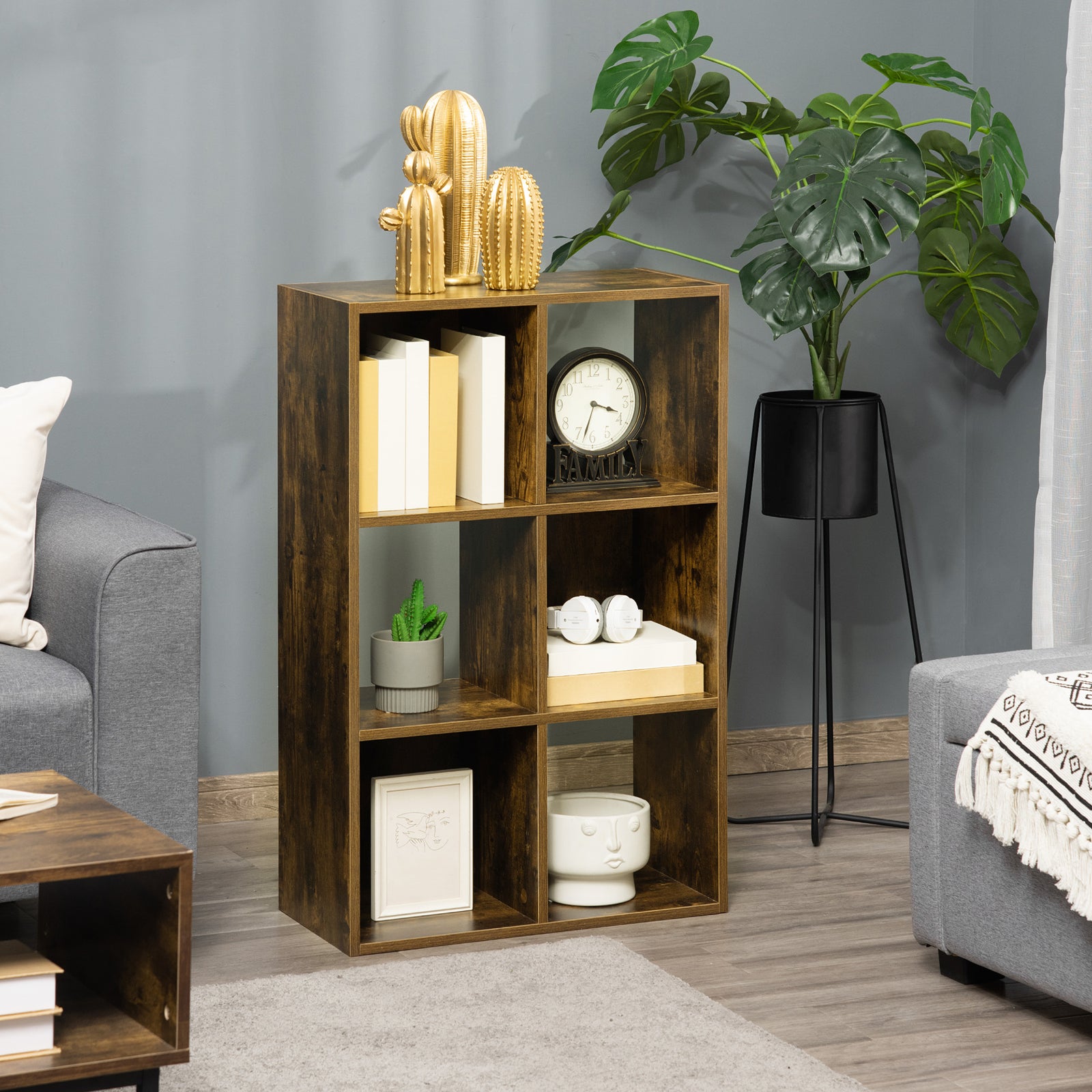 Industrial Style Storage Shelf, Bookcase, Bookshelf