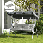 Seat Cushions Back Cushion W/2 Pillows, Water Repellent | Light Slate Gray