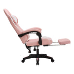 Rgonomic Gaming Chair With Adjustable Height & Backrest Office Computer Chair With Footrest And Pillow | Pink