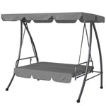 2-in-1 Swing Chair 3 Seater Hammock Cushion Bed Tilt Canopy