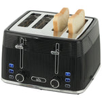 4 Slice Electric Toaster With 7 Browning Levels, 1860w | Black