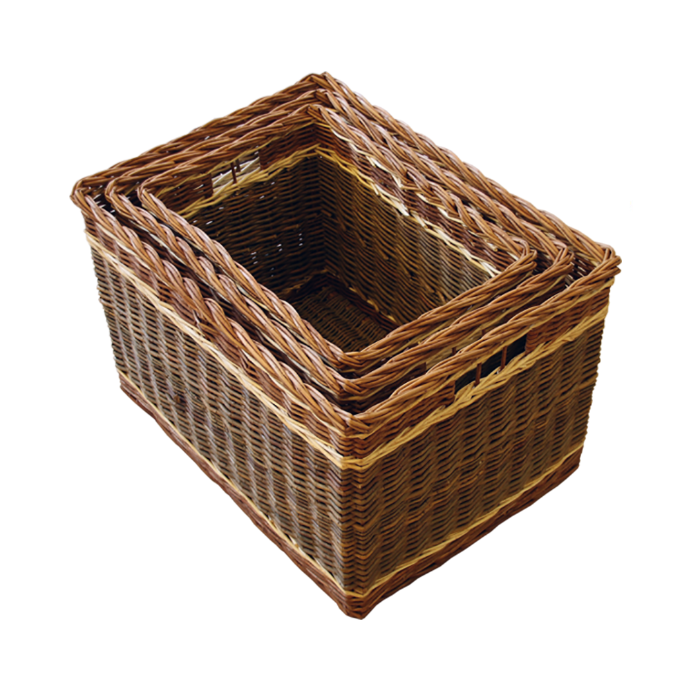 Wicker Set Of 3 Windemere Log Baskets