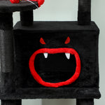 152cm Gothic Cat Tree For Halloween With Coffin Bed, Large Condo