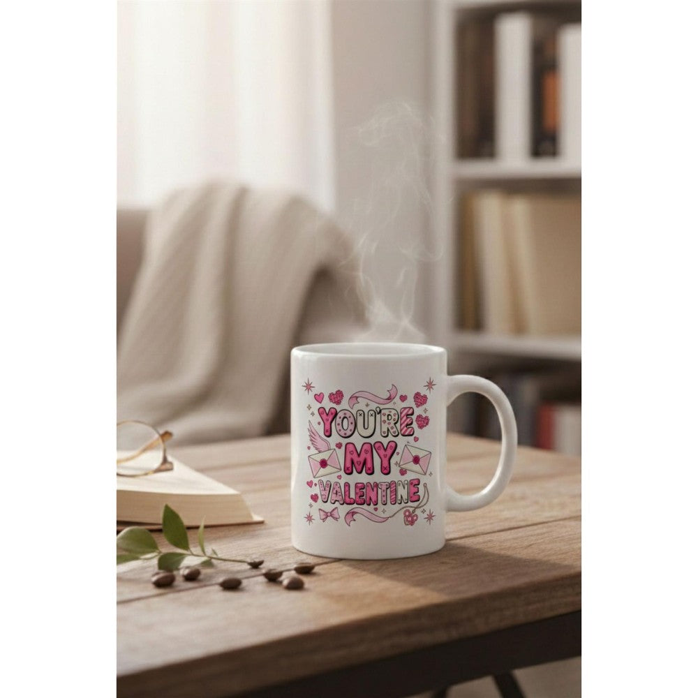 Dyzi You’re My Valentine Printed Ceramic Mug Valentine’s Day Gift