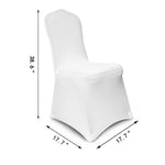 Dining Room Chair Cover Stretch Slipcover – White Polyester & Spandex Removable Seat Cover
