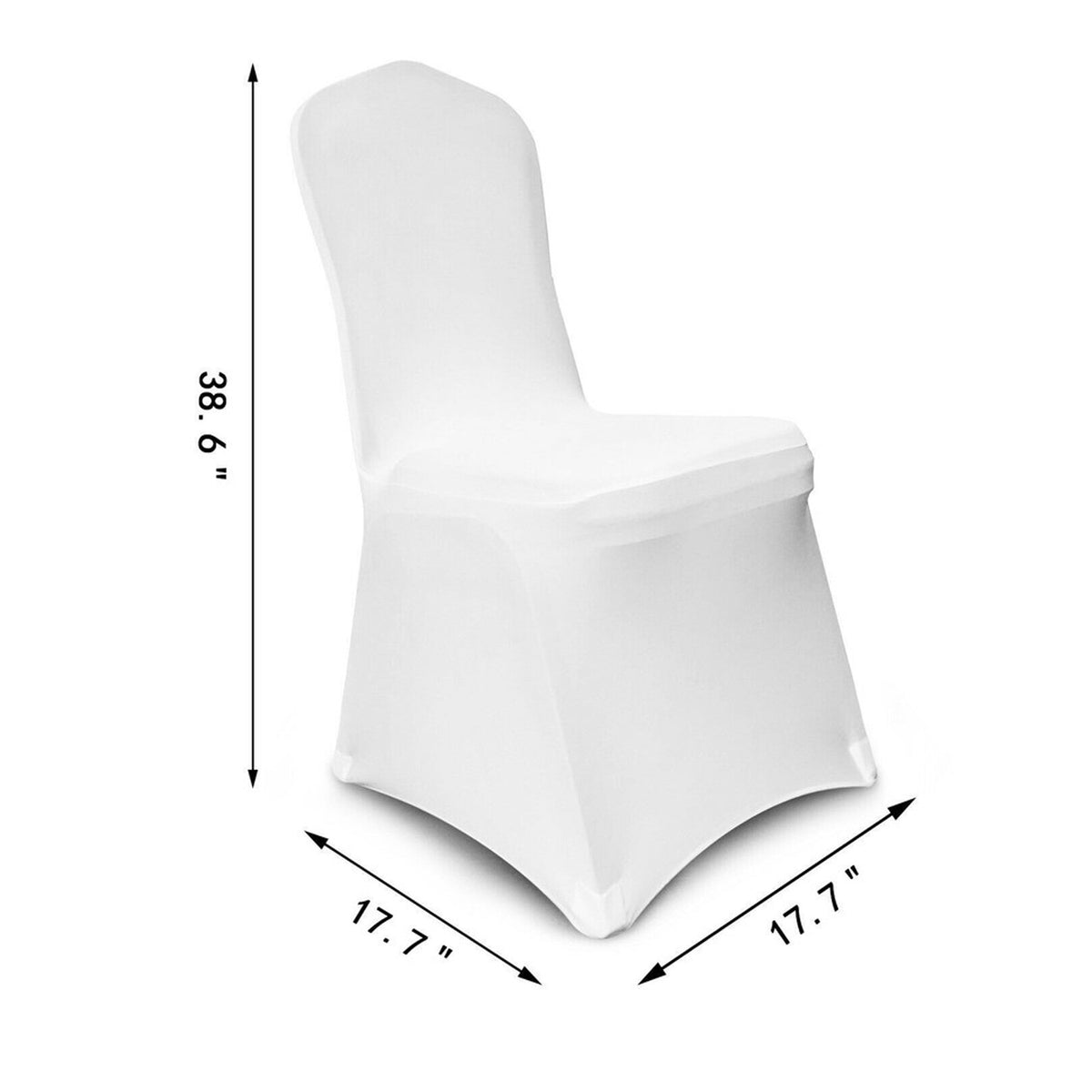 Dining Room Chair Cover Stretch Slipcover – White Polyester & Spandex Removable Seat Cover