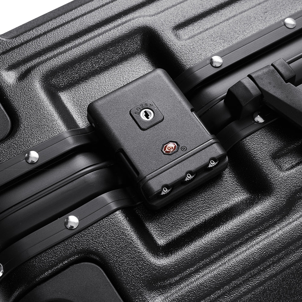 20 Inch Suitcase With Combination Lock And Usb Charging Port | Black