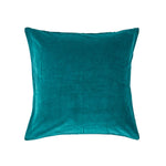 Luxury Cotton Velvet Cushion Cover | 40cm x 40cm | Teal Green